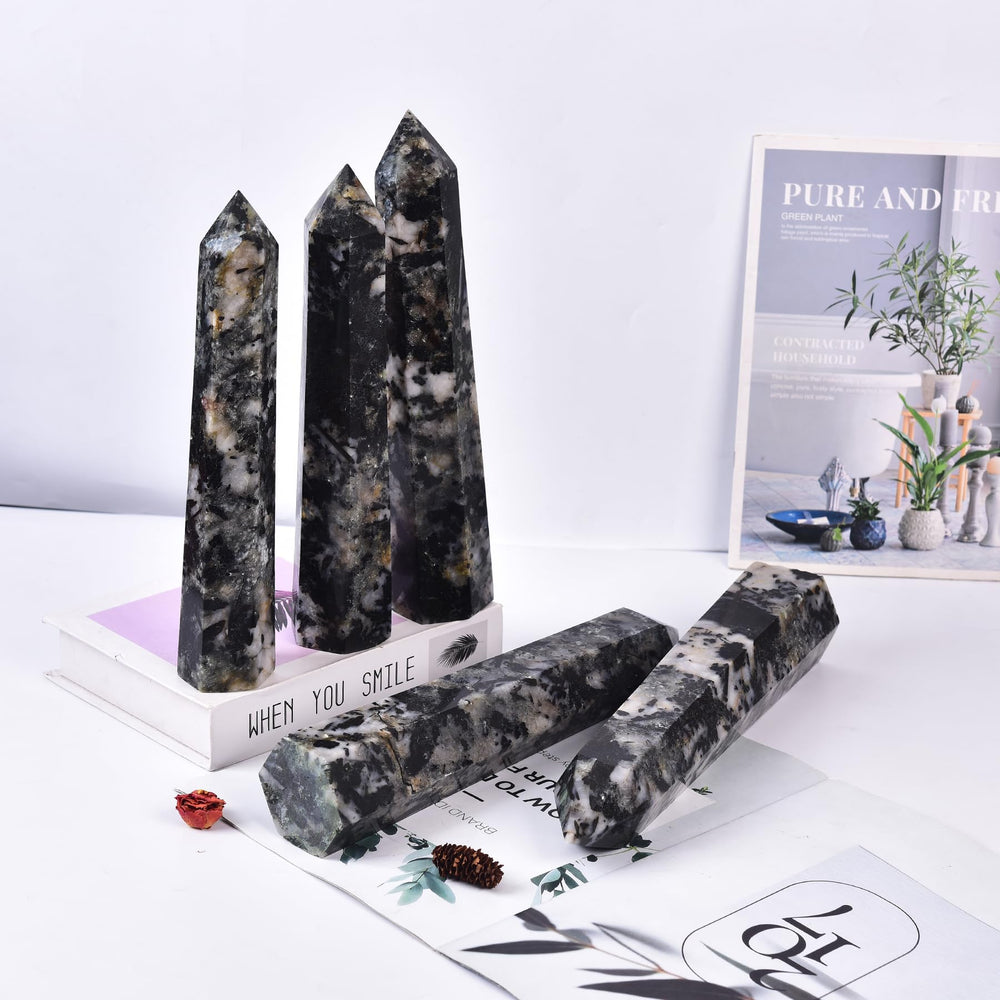 JIC Gem six facet wand for energy amplification during meditation and focus.