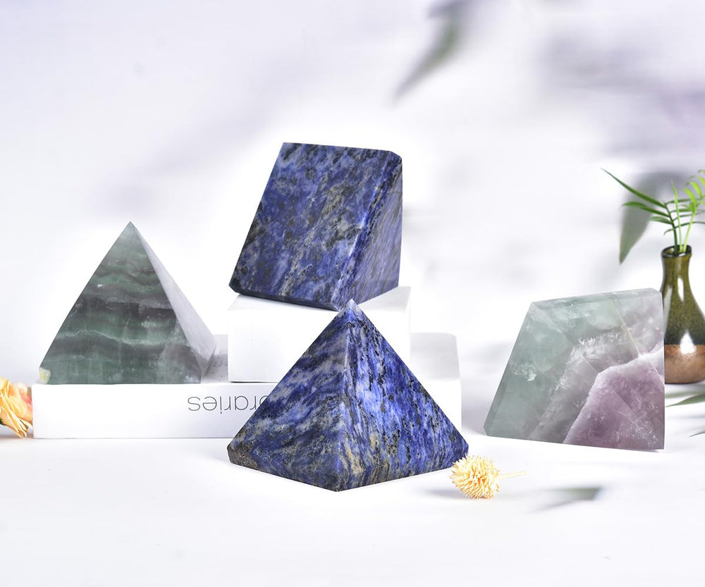 JIC Gem natural texture pyramid highlights inclusions and organic beauty.
