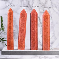 JIC Gem sunstone wand close view highlights polished finish and sunlit tones