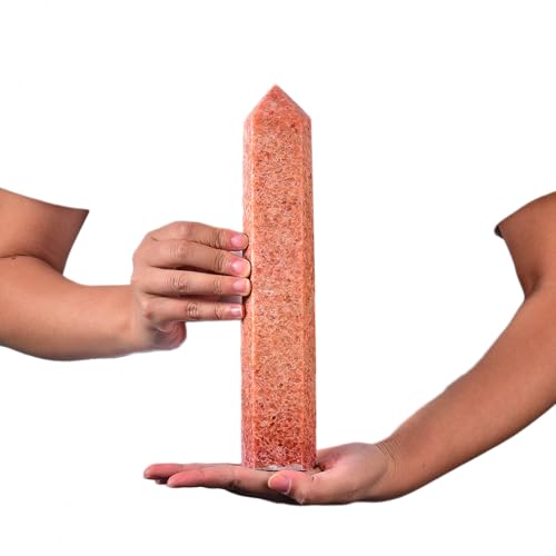 JIC Gem Sunstone Wand six facets closeup showcases natural beauty and energy