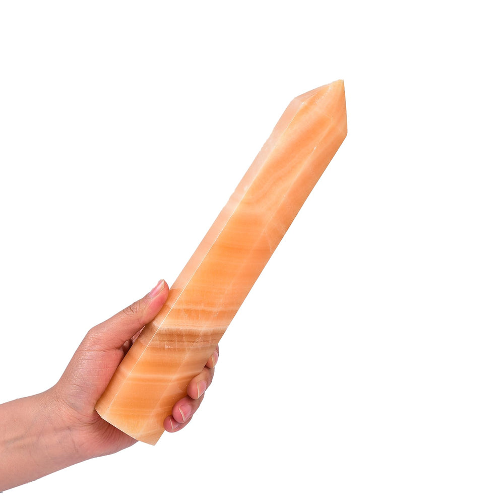JIC Gem yellow calcite tower shows warm energy and balance.