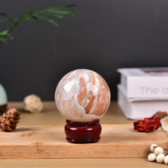 JIC Gem natural patterns on pink agate bring unique home decor charm.