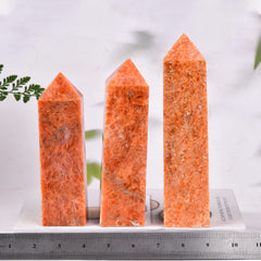 JIC Gem sunstone quartz obelisk tower supports Reiki sessions