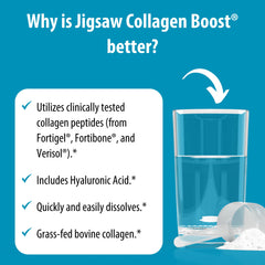 Jigsaw Health Collagen Boost dissolving in water for convenient mixing