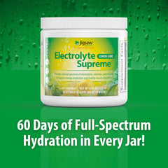 Jigsaw Health Electrolyte Supreme dissolving in water illustrates quick, convenient mix.