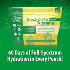 Jigsaw Health Electrolyte Supreme lemon-lime bag back shows ingredients for informed use