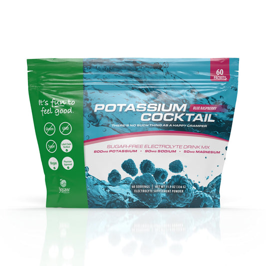 Jigsaw Health Potassium Cocktail blue raspberry packets ready for on-the-go hydration
