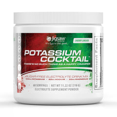 Jigsaw Health Potassium Cocktail bottle shown for active hydration in the morning.