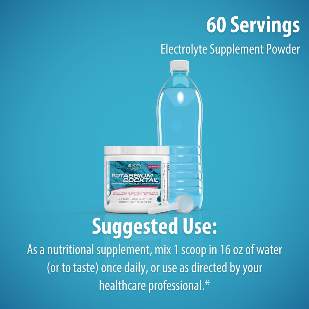 Packaging and serving idea for Jigsaw Health Potassium Cocktail