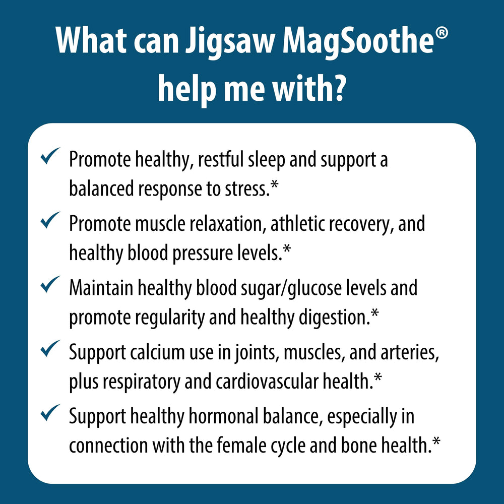 Jigsaw MagSoothe ingredients panel provides clear formulation details for informed choices.