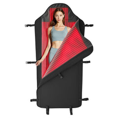 JINKEE full-body red light therapy mat setup for easy home use and targeted warmth.