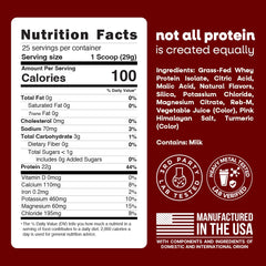 Close-up of nutrition panel highlights 22g protein per serving.