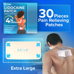 Menthol detail on JJ CARE patches provides cooling relief.