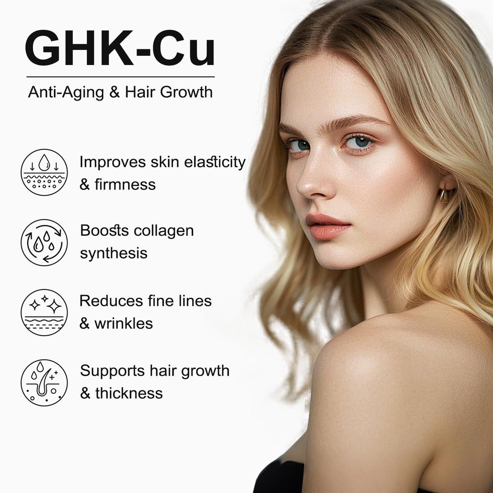 Jkrova GHK-Cu bottle on display for daily skin and hair health routine.
