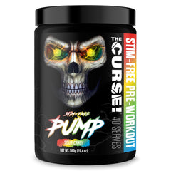 JNX Sports The Curse! Pump Sour Candy powder dissolves for a pre-workout mix.