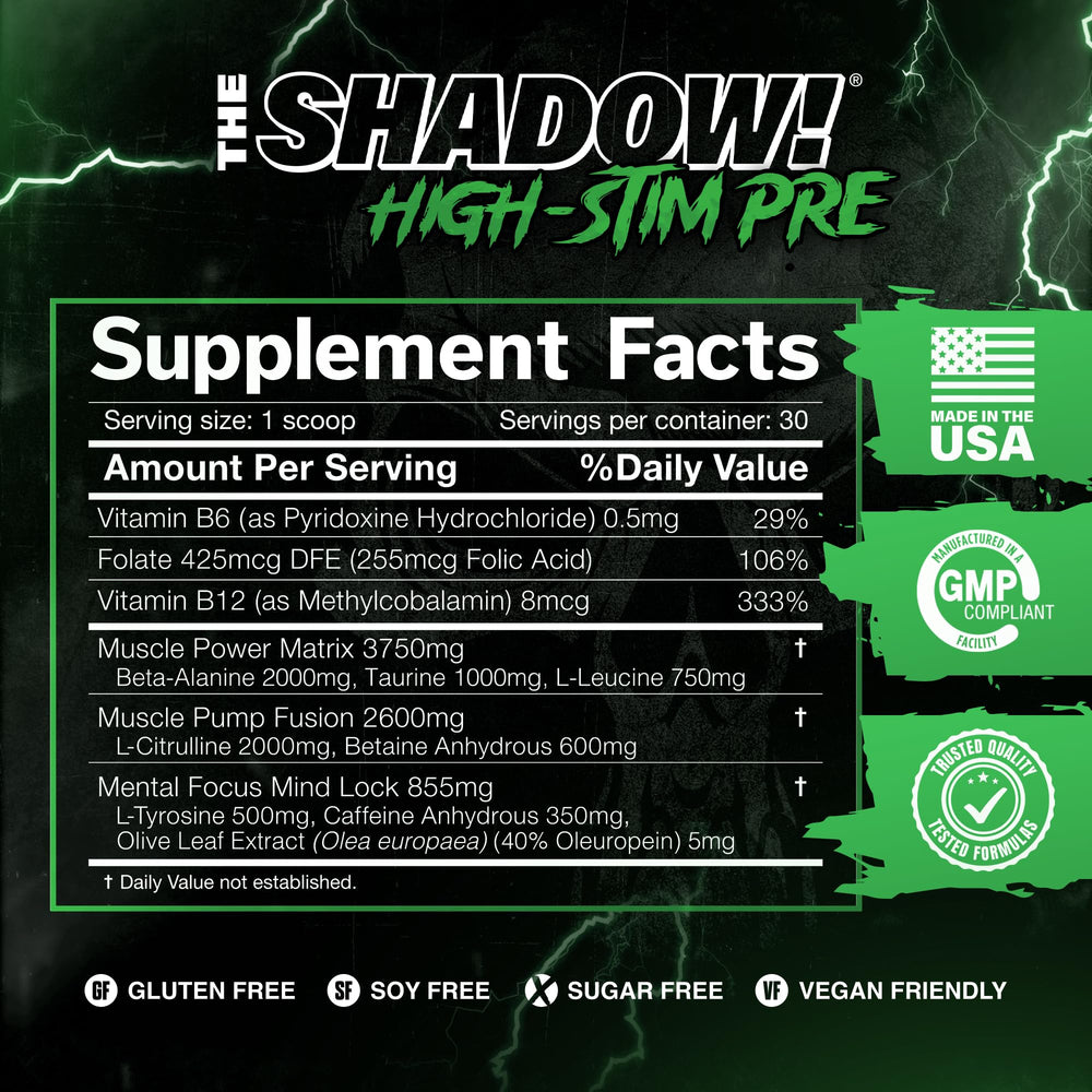 Serving scoop image shows easy measurement for consistent dosing with The Shadow.