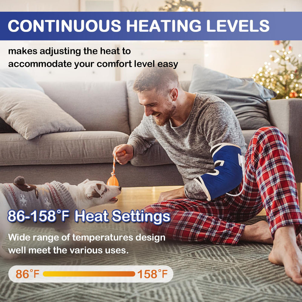 JOBYNA elbow heating pad adjustable straps securing a comfortable fit