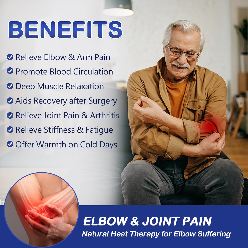 JOBYNA elbow heating pad with LED controller for easy adjustments