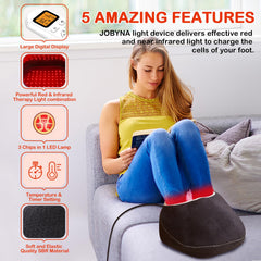 JOBYNA red-light 660nm pulse mode enhances momentary warmth and glow.
