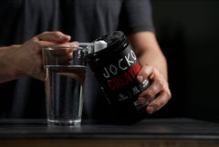 Jocko Fuel Creatine Monohydrate powder in athlete training context.