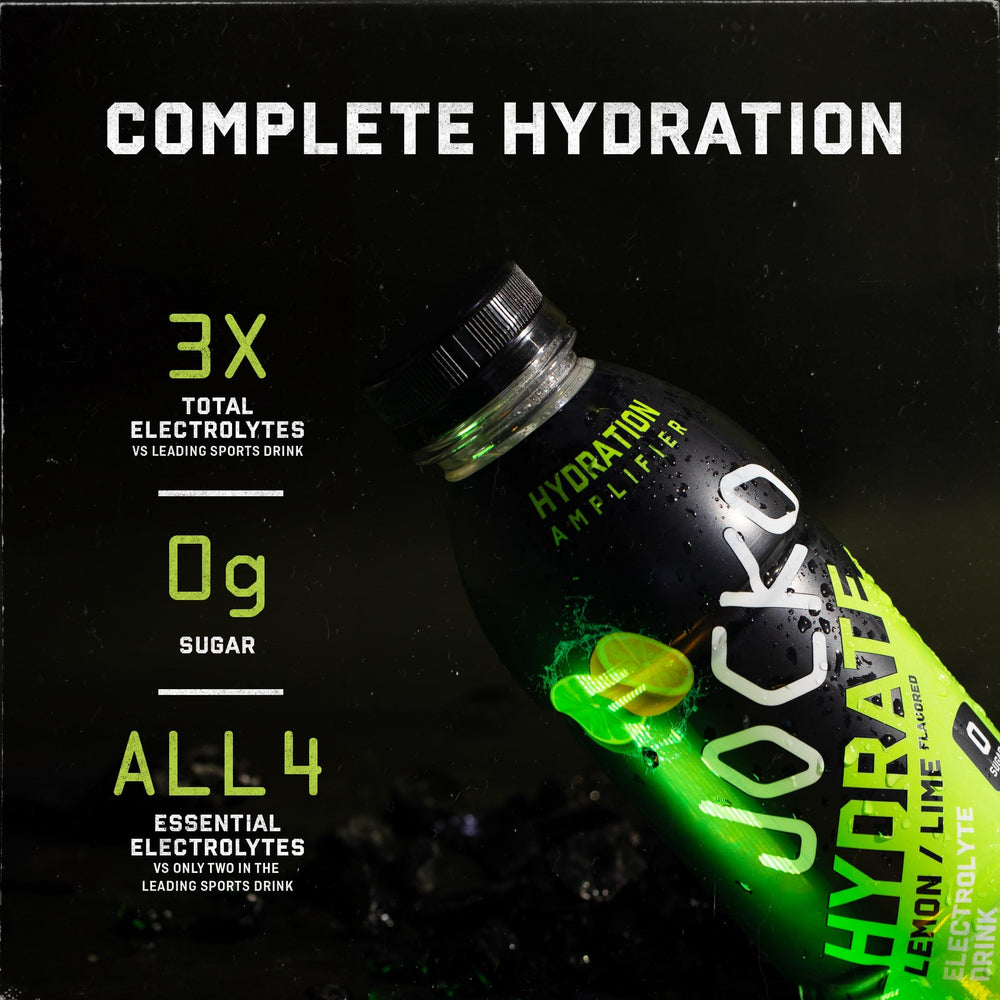 Jocko Fuel Hydrate container with scoop ready to mix for training sessions.