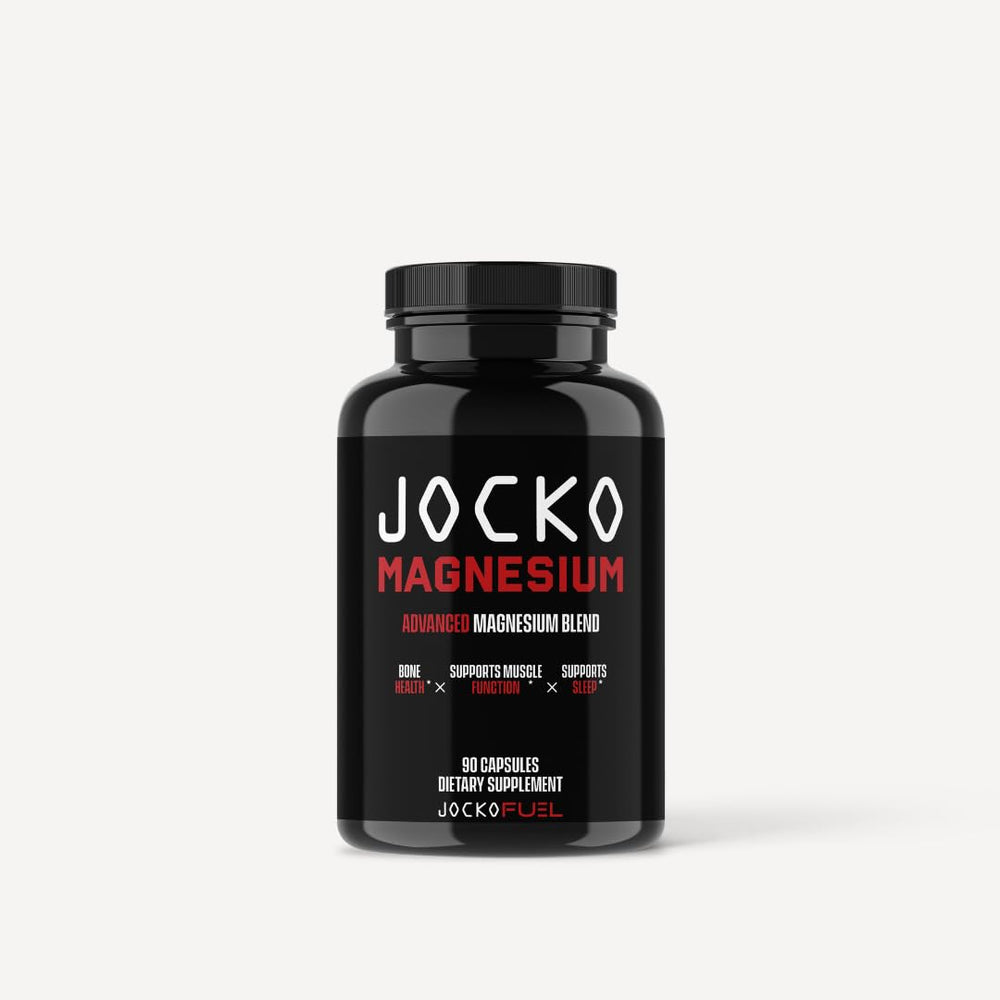 Jocko Fuel Magnesium Complex bottle for daily muscle support and relaxation.