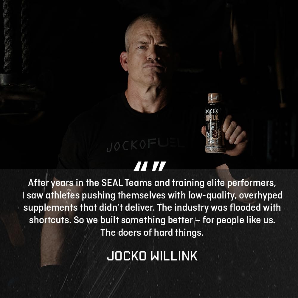 Athlete using Jocko Mölk shake after training