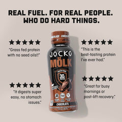 Nutrition panel on Jocko Mölk showing 30 g protein per serving