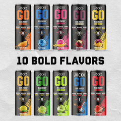 Closeup shows Jocko GO Nitro Pop label featuring B12 and B6.