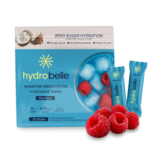 JoinBelle HydroBelle blue razz packet ready to dissolve for refreshing hydration