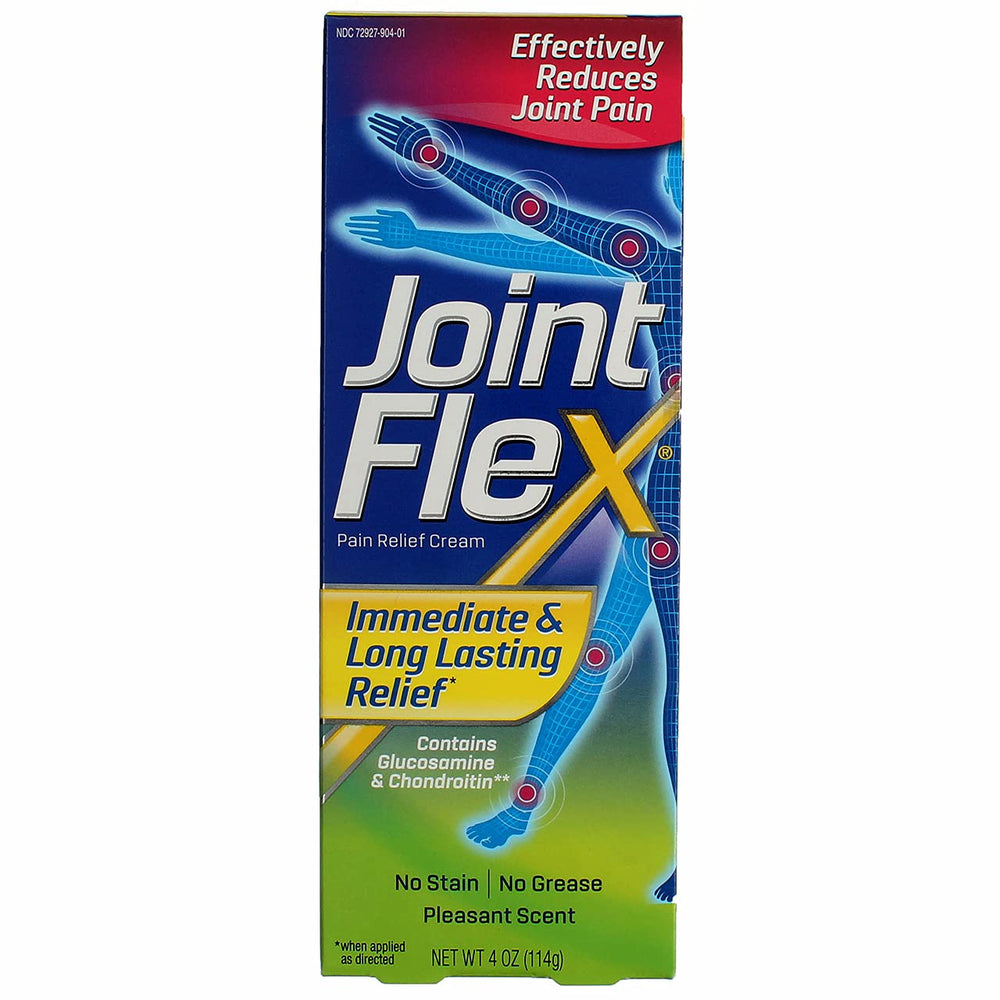 JointFlex Pain Relieving Cream 4 oz front view; soothing, non-greasy glide for daily joints.