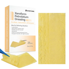 Jointown Xeroform petrolatum dressing 5x9 patch for non-stick wound care