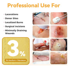 Jointown Xeroform patch applied to minor injury area for protection