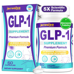 Jorrwatee GLP-1 bottle closeup highlights daily energy and digestion support