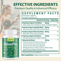 Close-up of plant-based detox ingredients, highlighting a clean label and natural resilience