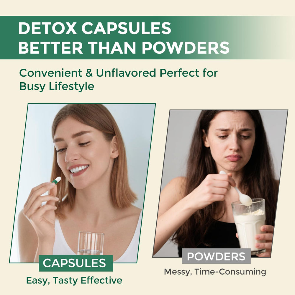 On-the-go detox capsule bottle for travel and daily use