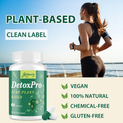 Digestive balance concept with capsules and leafy greens visuals
