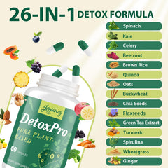 Liver-support themed imagery with Jovianoy detox capsules as part of routine