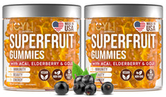 Joyli Nutrition 2 Pack bottle front shows colorful gummies for daily wellness.