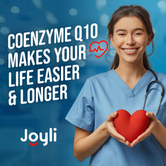 Softgels being poured from JOYLI 500mg bottle for easy daily use