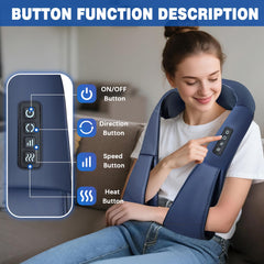 Joyset Shiatsu 8-node kneading close-up demonstrates deep tissue feel and customizable intensity