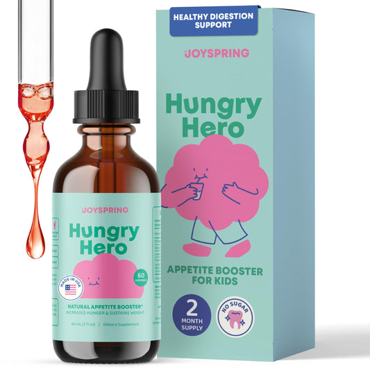 JoySpring Appetite Booster bottle for kids ready for mealtime