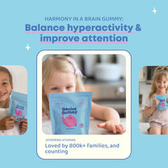 JoySpring Genius Kids Focus Gummies gotu-kola ingredient supports focus