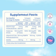Nutrition facts on JoySpring LingoLeap B9 packaging