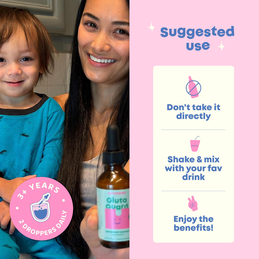 JoySpring Liposomal Glutathione kids drops dispensing for easy use.