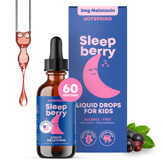 JoySpring Sleepberry bottle and drops for an easy bedtime routine that supports calm nights.