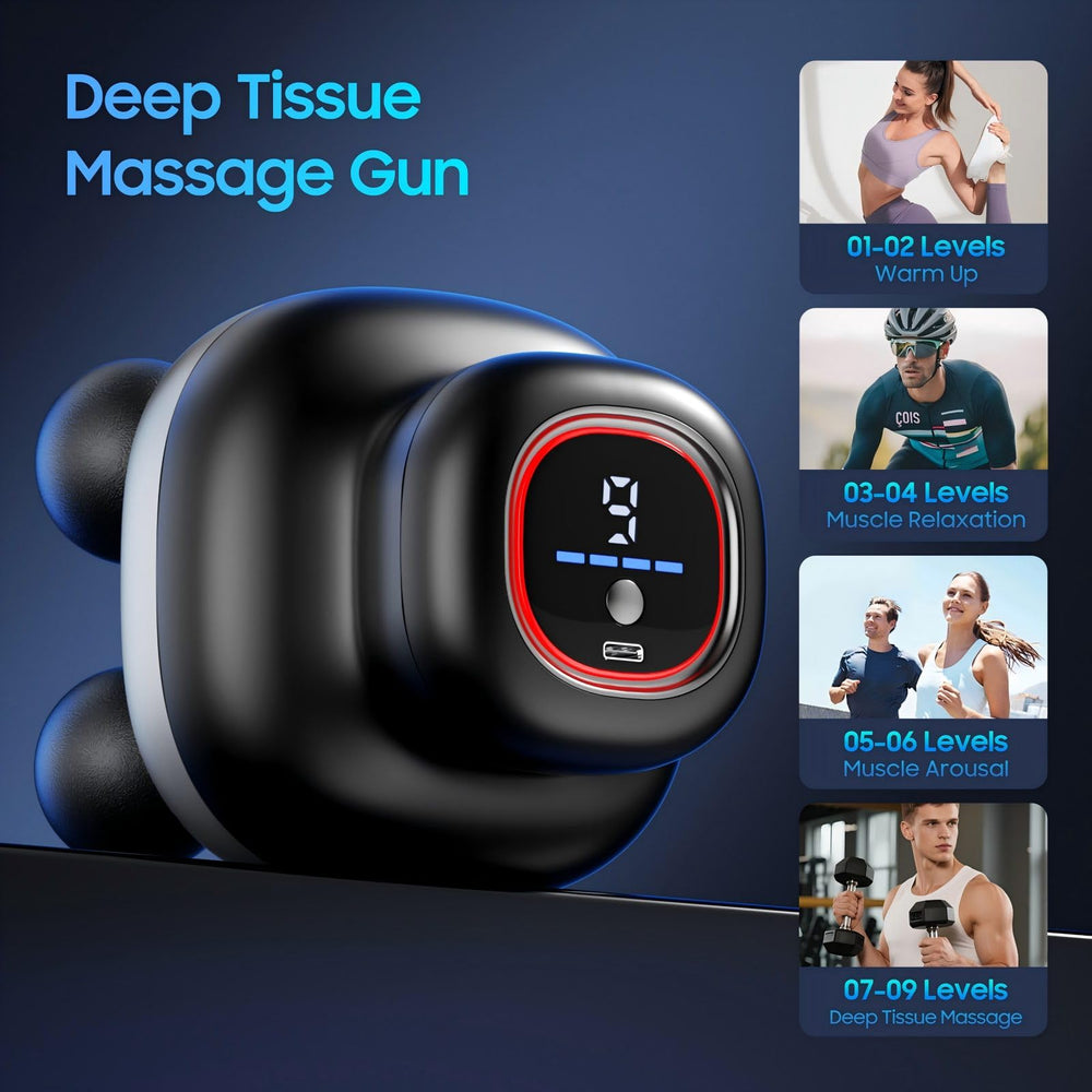 Joysuwerun massage gun deep-tissue head used for deep relief and recovery routines.