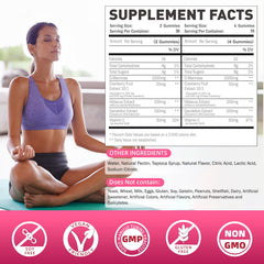 Joywiit D-Mannose Gummies bottle side showing supplement facts for daily urinary support.