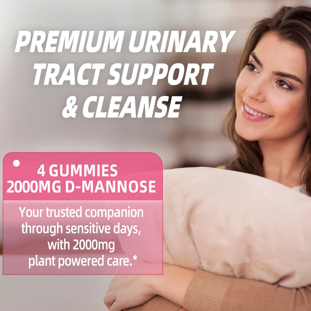 Joywiit D-Mannose Gummies hibiscus detail highlighting rapid-acting urinary support potential.