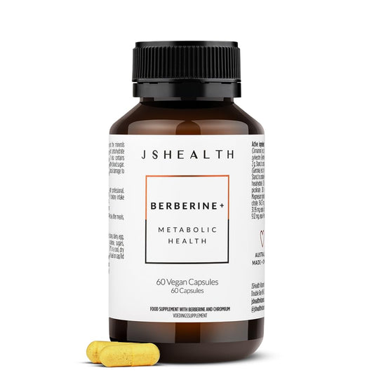 JSHealth Berberine+ bottle pour for easy morning routine and metabolic support.